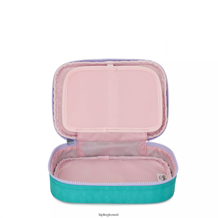 Kipling 100 علبة اقلام نحيف سيرفر جرين ZR2RH568 أقلام وأقلام رصاص