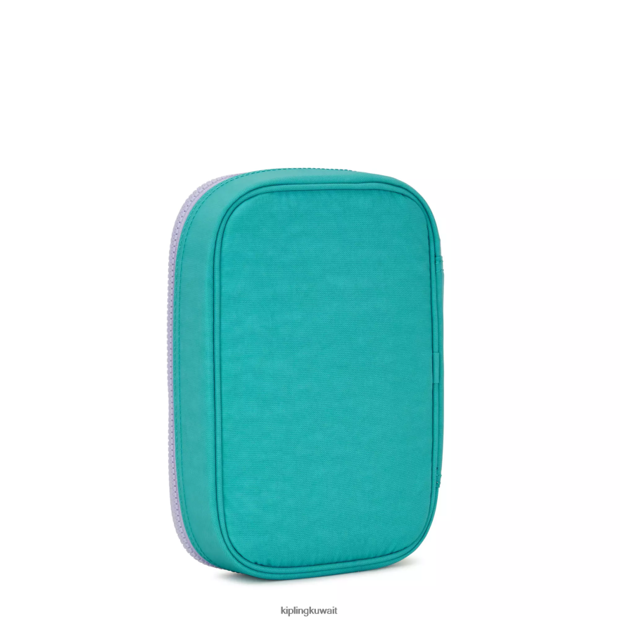 Kipling 100 علبة اقلام نحيف سيرفر جرين ZR2RH568 أقلام وأقلام رصاص