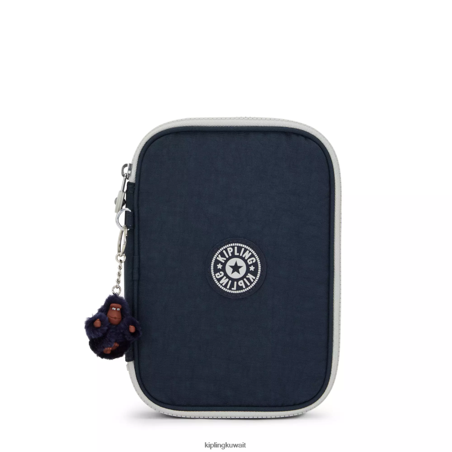Kipling 100 علبة اقلام نحيف أزرق رمادي حقيقي ZR2RH569 أقلام وأقلام رصاص
