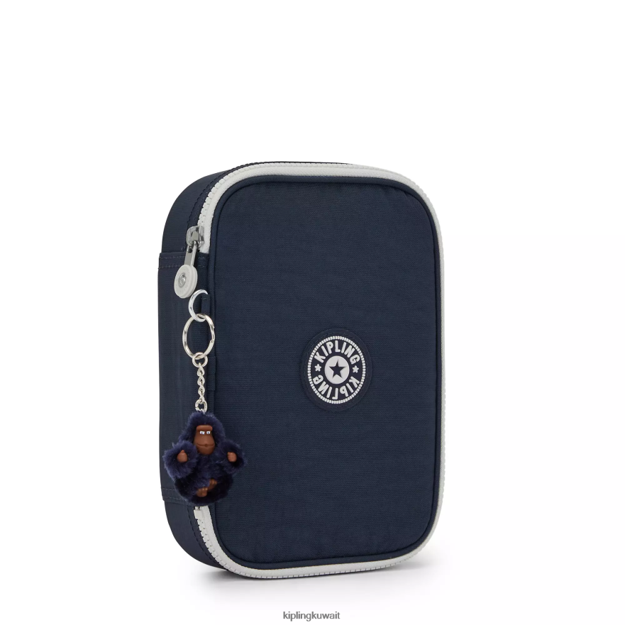 Kipling 100 علبة اقلام نحيف أزرق رمادي حقيقي ZR2RH569 أقلام وأقلام رصاص