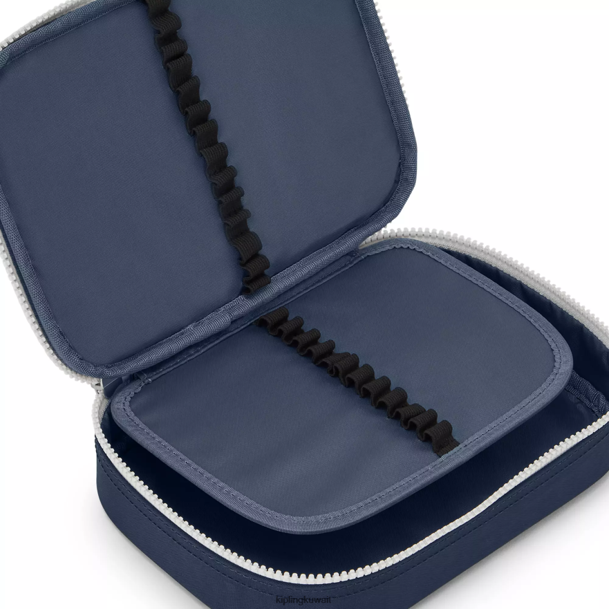 Kipling 100 علبة اقلام نحيف أزرق رمادي حقيقي ZR2RH569 أقلام وأقلام رصاص