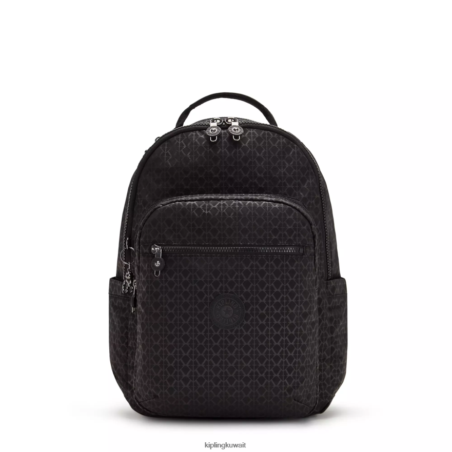 Kipling حقيبة ظهر للكمبيوتر المحمول كبيرة الحجم مطبوعة 15 بوصة من سيول نحيف توقيع منقوش ZR2RH369 حقائب ظهر للكمبيوتر المحمول