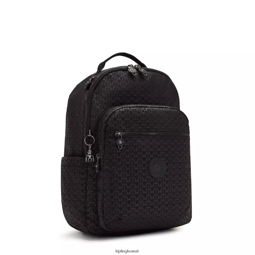 Kipling حقيبة ظهر للكمبيوتر المحمول كبيرة الحجم مطبوعة 15 بوصة من سيول نحيف توقيع منقوش ZR2RH369 حقائب ظهر للكمبيوتر المحمول