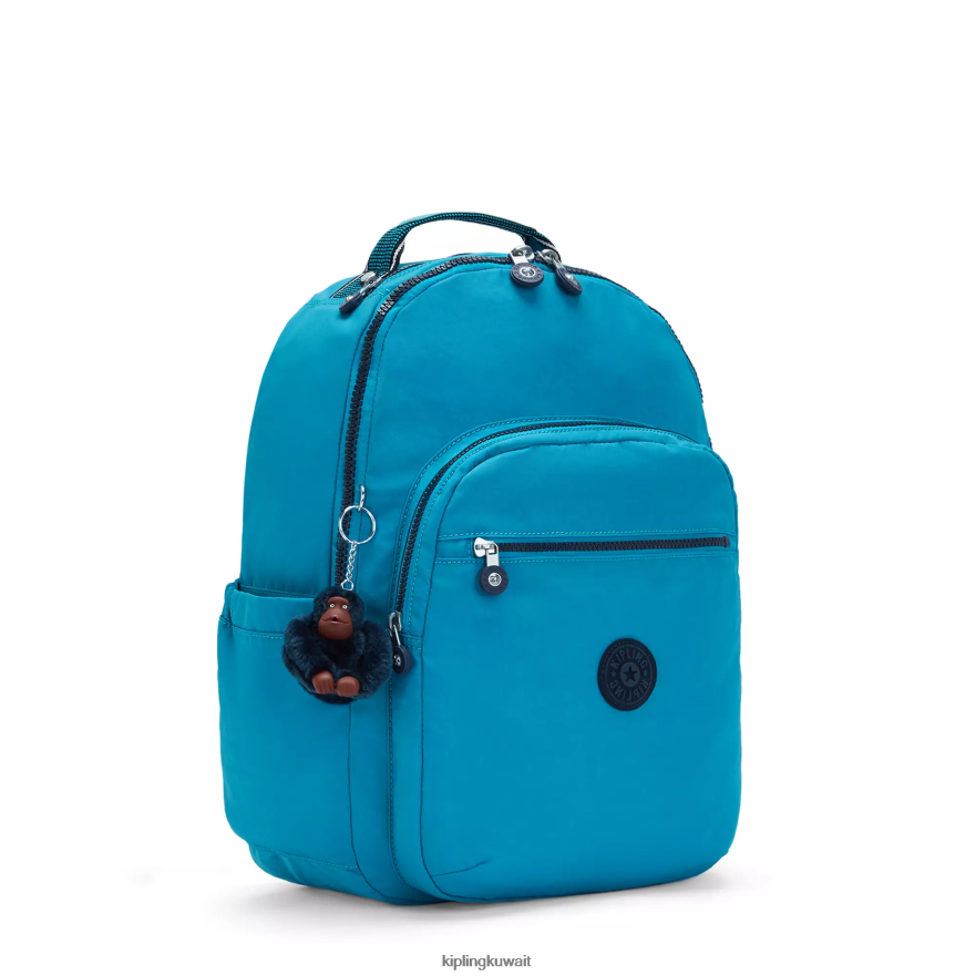 Kipling حقيبة كمبيوتر محمول كبيرة الحجم 15 بوصة من سيول نحيف بارد أخضر ZR2RH427 حقائب ظهر للكمبيوتر المحمول