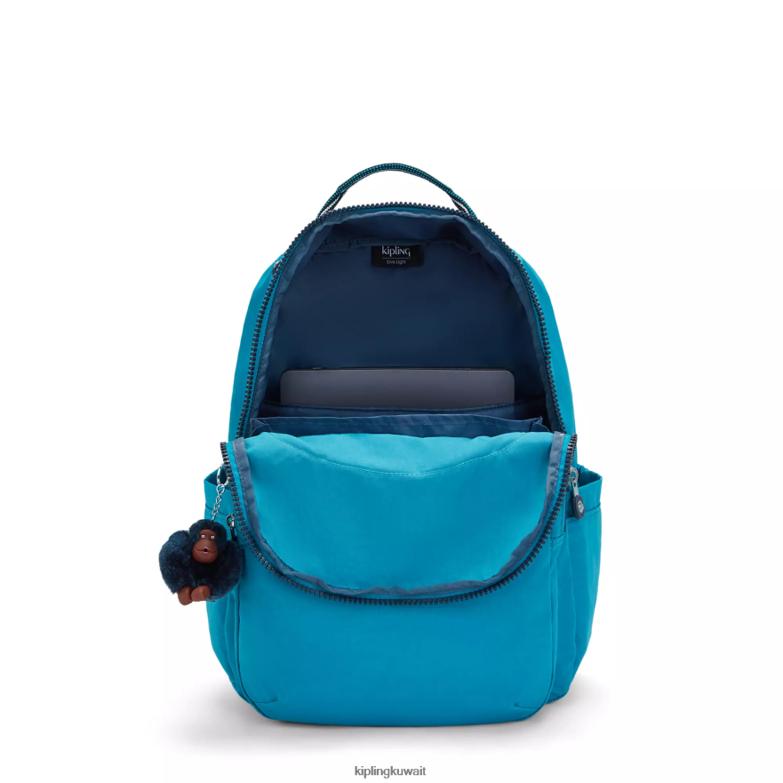 Kipling حقيبة كمبيوتر محمول كبيرة الحجم 15 بوصة من سيول نحيف بارد أخضر ZR2RH427 حقائب ظهر للكمبيوتر المحمول