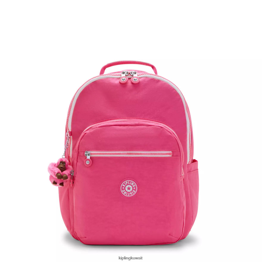 Kipling حقيبة كمبيوتر محمول كبيرة الحجم 15 بوصة من سيول نحيف وردي جديد ZR2RH428 حقائب ظهر للكمبيوتر المحمول