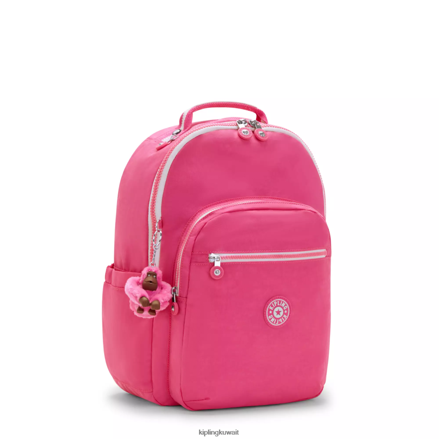 Kipling حقيبة كمبيوتر محمول كبيرة الحجم 15 بوصة من سيول نحيف وردي جديد ZR2RH428 حقائب ظهر للكمبيوتر المحمول