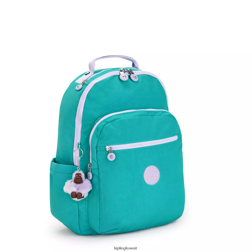 Kipling حقيبة كمبيوتر محمول كبيرة الحجم 15 بوصة من سيول نحيف سيرفر جرين ZR2RH429 حقائب ظهر للكمبيوتر المحمول