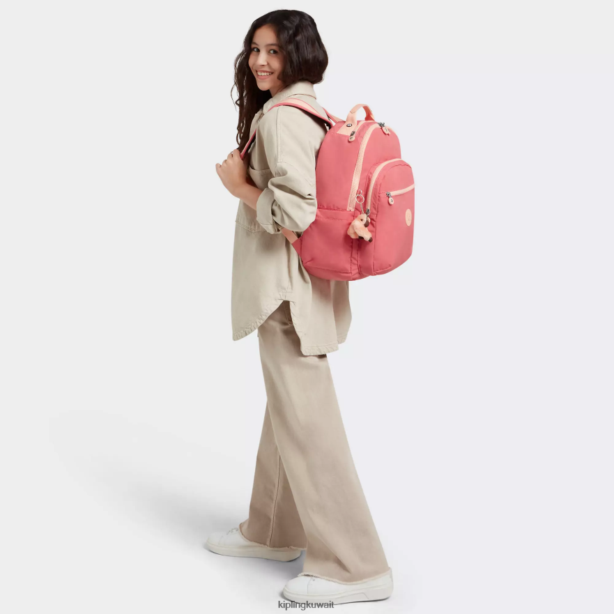 Kipling حقيبة كمبيوتر محمول كبيرة الحجم 15 بوصة من سيول نحيف الفرح الوردي ZR2RH433 حقائب ظهر للكمبيوتر المحمول