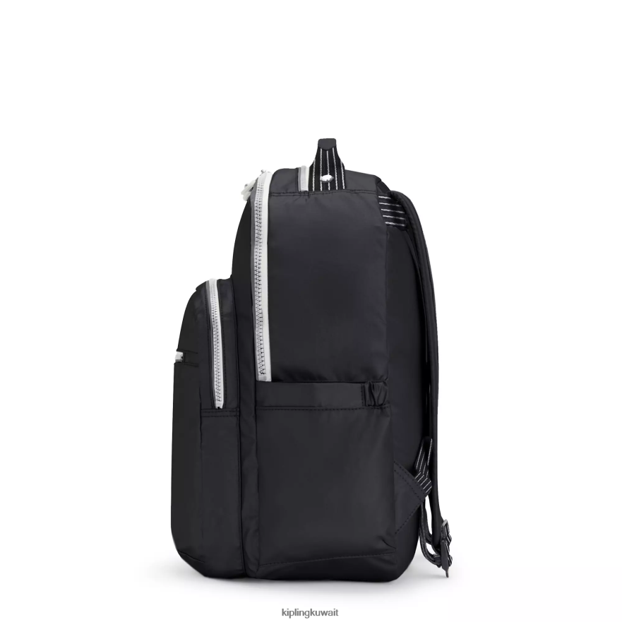 Kipling حقيبة كمبيوتر محمول كبيرة الحجم 15 بوصة من سيول نحيف متعة حقيقية سوداء ZR2RH442 حقائب ظهر للكمبيوتر المحمول