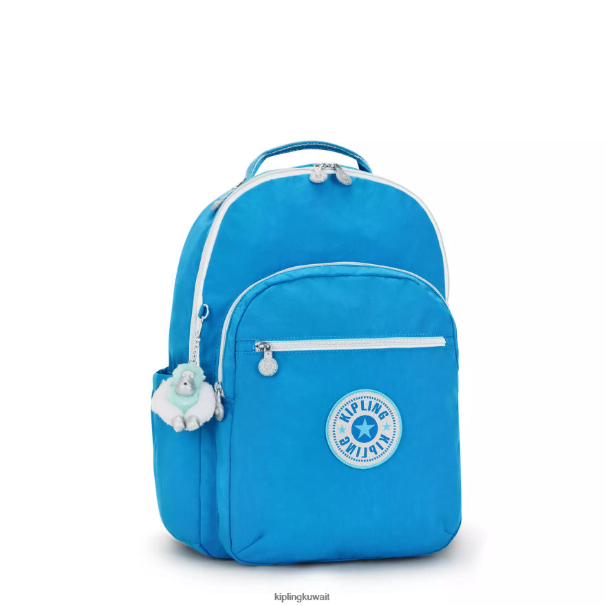 Kipling حقيبة كمبيوتر محمول كبيرة الحجم 15 بوصة من سيول نحيف متعة زرقاء حريصة ZR2RH444 حقائب ظهر للكمبيوتر المحمول