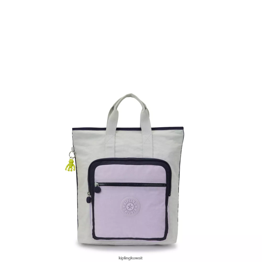 Kipling حقيبة ظهر للكمبيوتر المحمول مقاس 15 بوصة من سيا نحيف كتلة أرجوانية رمادية ZR2RH446 حقائب ظهر للكمبيوتر المحمول