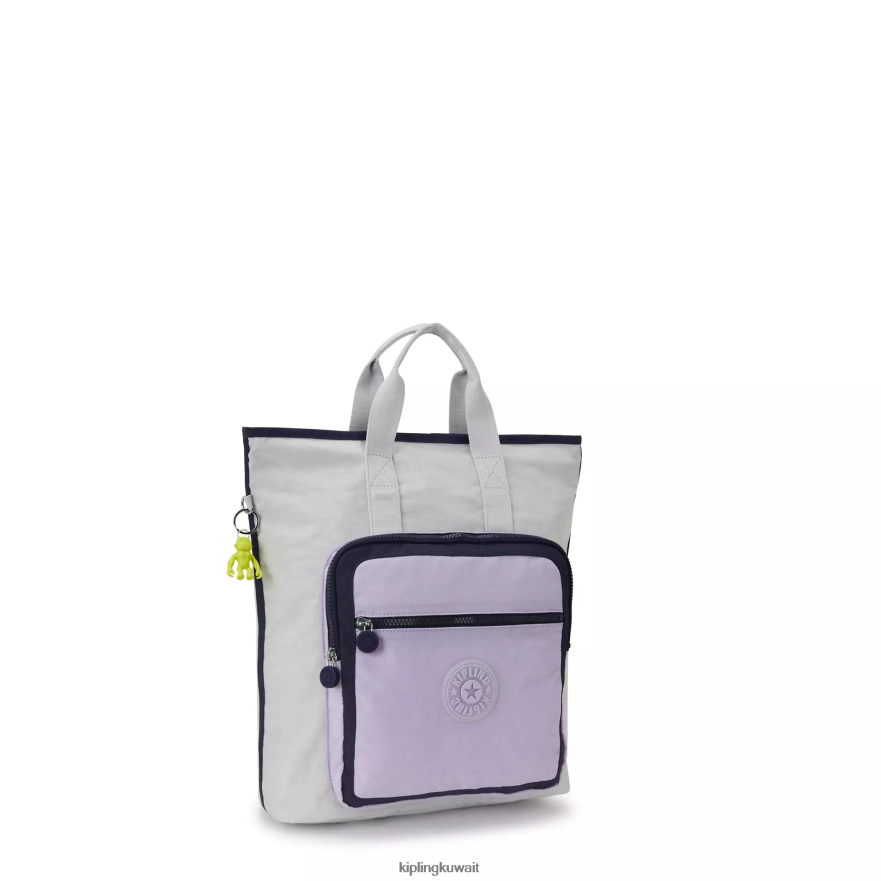 Kipling حقيبة ظهر للكمبيوتر المحمول مقاس 15 بوصة من سيا نحيف كتلة أرجوانية رمادية ZR2RH446 حقائب ظهر للكمبيوتر المحمول