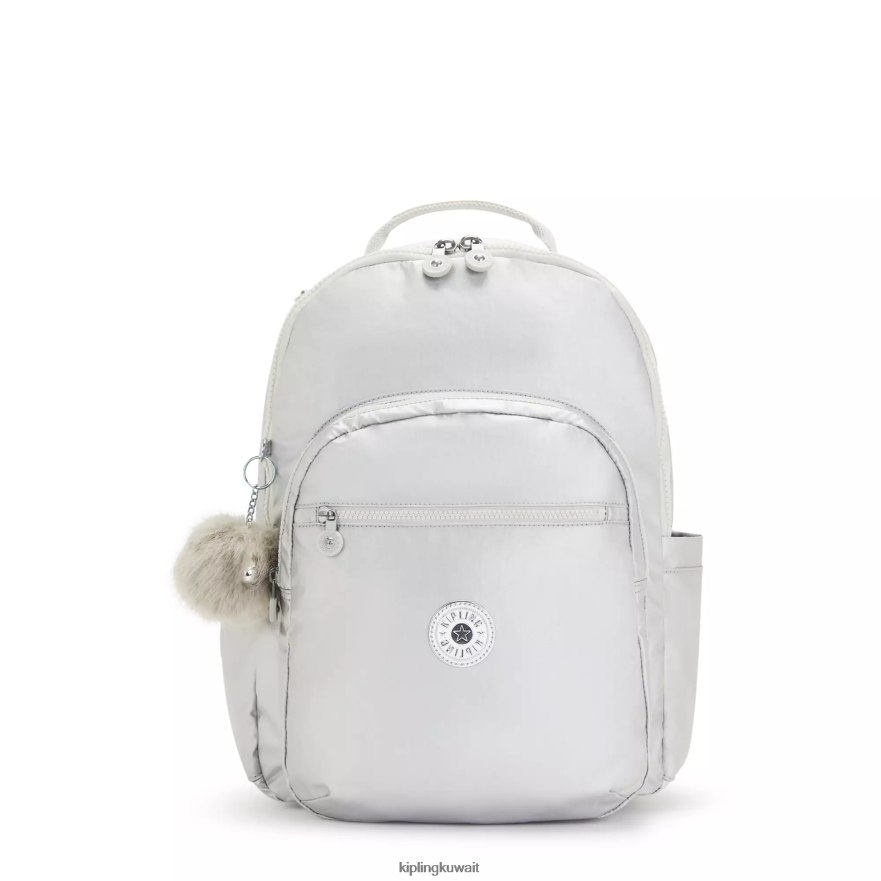 Kipling حقيبة ظهر للكمبيوتر المحمول سيول كبيرة ميتاليك 15 بوصة نحيف حلوى معدنية ZR2RH458 حقائب ظهر للكمبيوتر المحمول