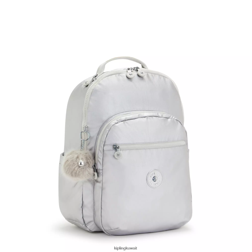 Kipling حقيبة ظهر للكمبيوتر المحمول سيول كبيرة ميتاليك 15 بوصة نحيف حلوى معدنية ZR2RH458 حقائب ظهر للكمبيوتر المحمول