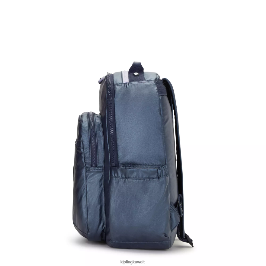 Kipling حقيبة ظهر للكمبيوتر المحمول سيول كبيرة ميتاليك 15 بوصة نحيف الأدميرال الأزرق ZR2RH460 حقائب ظهر للكمبيوتر المحمول