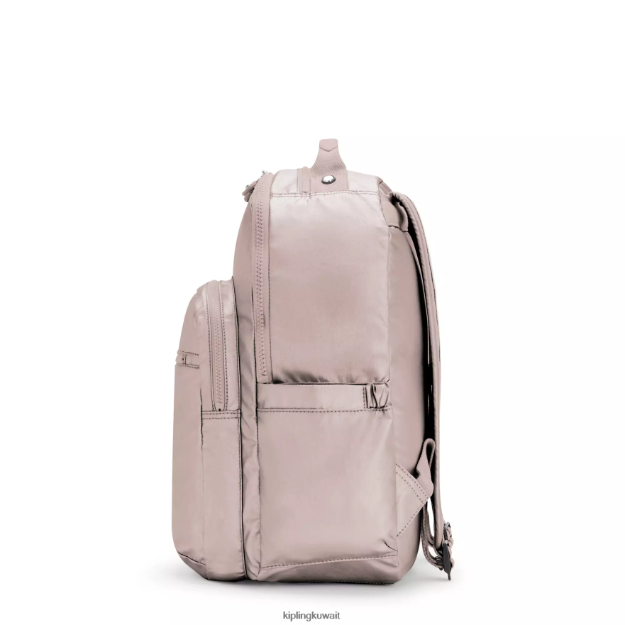 Kipling حقيبة ظهر للكمبيوتر المحمول سيول كبيرة ميتاليك 15 بوصة نحيف وردة معدنية ZR2RH461 حقائب ظهر للكمبيوتر المحمول