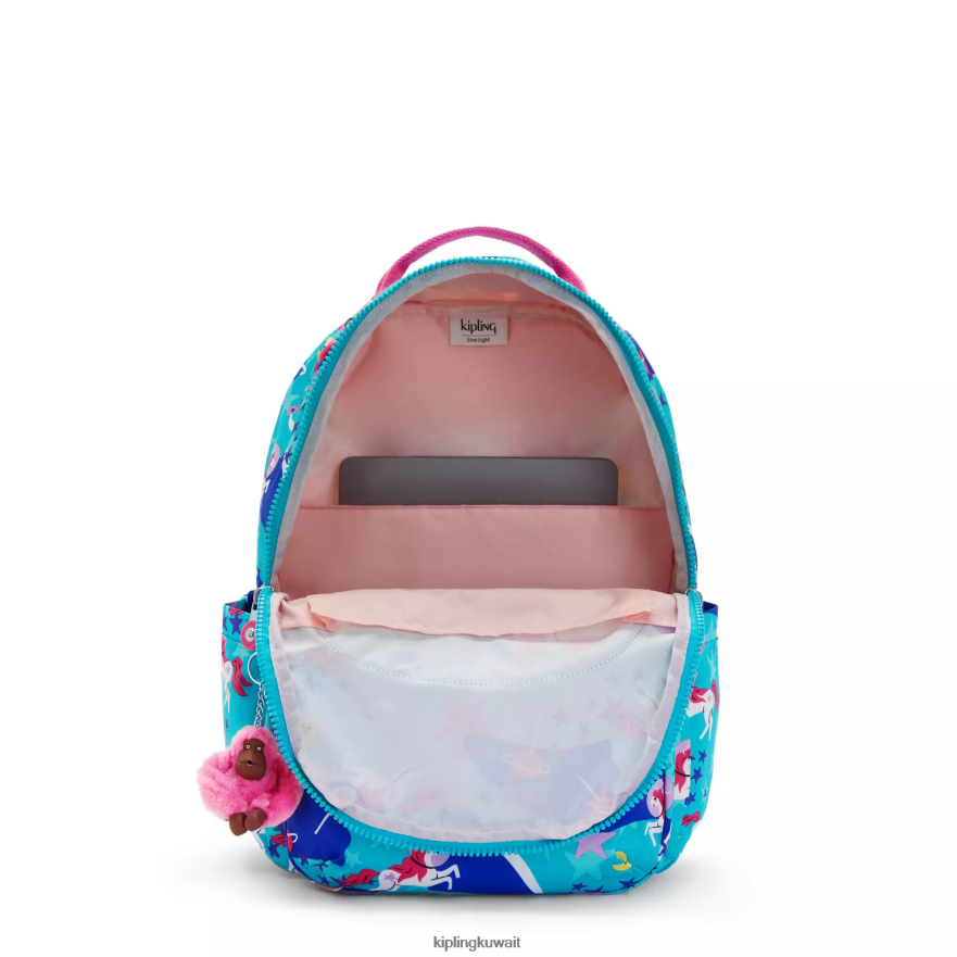 Kipling حقيبة ظهر للكمبيوتر المحمول كبيرة الحجم مطبوعة 15 بوصة من سيول نحيف حيدات الفضاء ZR2RH463 حقائب ظهر للكمبيوتر المحمول
