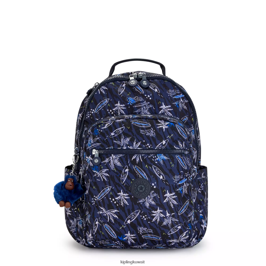 Kipling حقيبة ظهر للكمبيوتر المحمول كبيرة الحجم مطبوعة 15 بوصة من سيول نحيف تصفح طباعة البحر ZR2RH464 حقائب ظهر للكمبيوتر المحمول