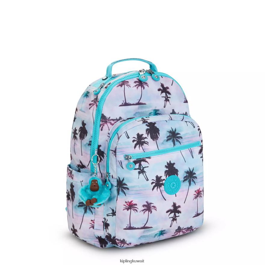 Kipling حقيبة ظهر للكمبيوتر المحمول كبيرة الحجم مطبوعة 15 بوصة من سيول نحيف طباعة النخيل الظل ZR2RH465 حقائب ظهر للكمبيوتر المحمول