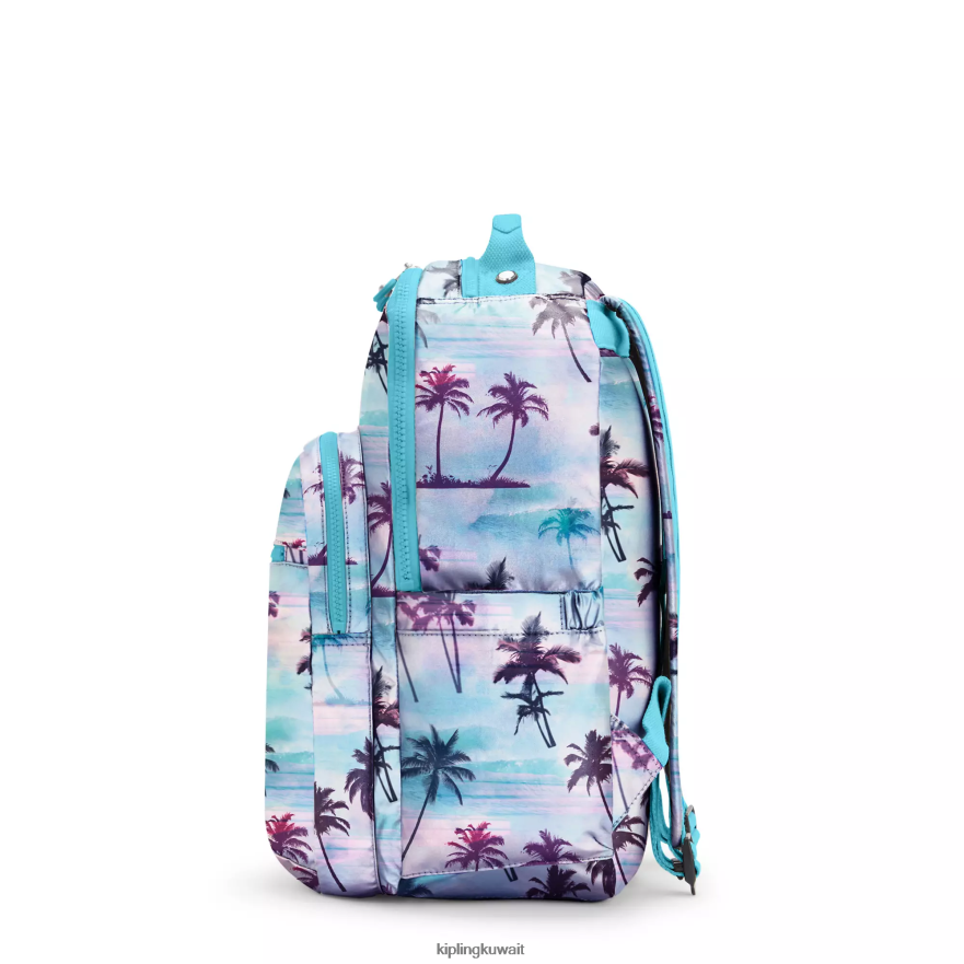 Kipling حقيبة ظهر للكمبيوتر المحمول كبيرة الحجم مطبوعة 15 بوصة من سيول نحيف طباعة النخيل الظل ZR2RH465 حقائب ظهر للكمبيوتر المحمول
