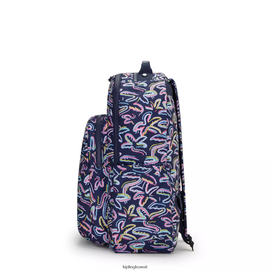 Kipling حقيبة ظهر للكمبيوتر المحمول كبيرة الحجم مطبوعة 15 بوصة من سيول نحيف طباعة العيد النخيل ZR2RH466 حقائب ظهر للكمبيوتر المحمول