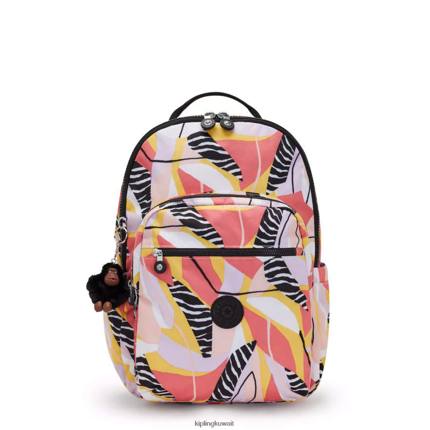 Kipling حقيبة ظهر للكمبيوتر المحمول كبيرة الحجم مطبوعة 15 بوصة من سيول نحيف إجازة مجردة ZR2RH468 حقائب ظهر للكمبيوتر المحمول