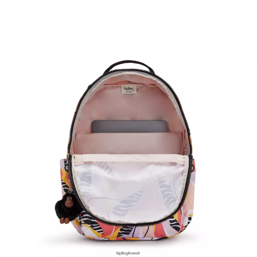Kipling حقيبة ظهر للكمبيوتر المحمول كبيرة الحجم مطبوعة 15 بوصة من سيول نحيف إجازة مجردة ZR2RH468 حقائب ظهر للكمبيوتر المحمول