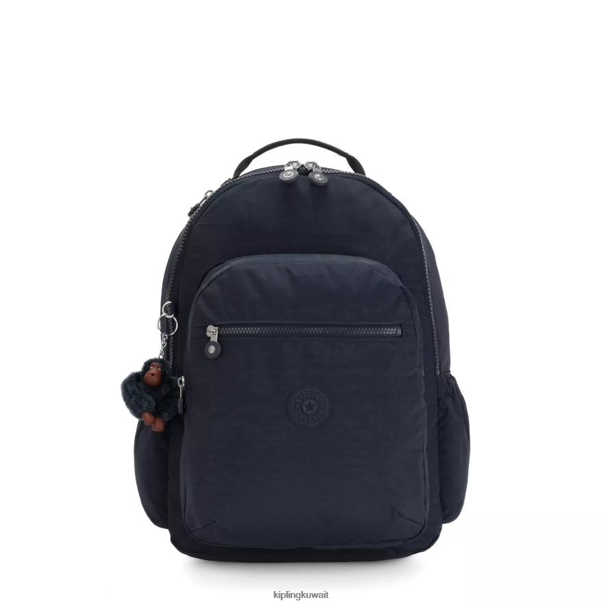 Kipling حقيبة كمبيوتر محمول كبيرة الحجم 15 بوصة من سيول نحيف نغمة زرقاء حقيقية ZR2RH470 حقائب ظهر للكمبيوتر المحمول