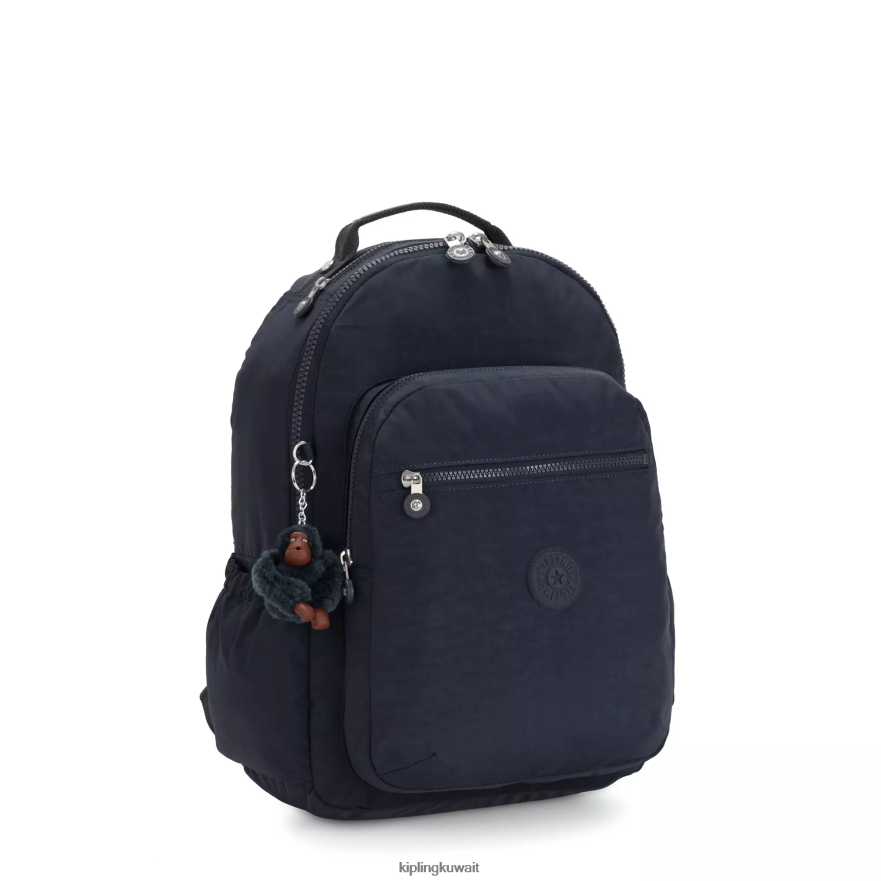 Kipling حقيبة كمبيوتر محمول كبيرة الحجم 15 بوصة من سيول نحيف نغمة زرقاء حقيقية ZR2RH470 حقائب ظهر للكمبيوتر المحمول