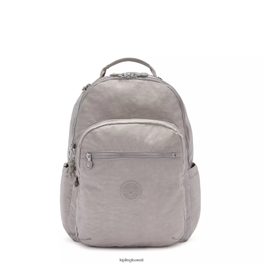 Kipling حقيبة كمبيوتر محمول كبيرة الحجم 15 بوصة من سيول نحيف رمادي جريس ZR2RH471 حقائب ظهر للكمبيوتر المحمول