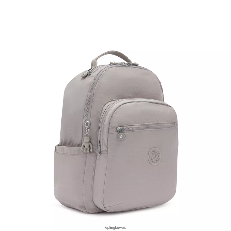 Kipling حقيبة كمبيوتر محمول كبيرة الحجم 15 بوصة من سيول نحيف رمادي جريس ZR2RH471 حقائب ظهر للكمبيوتر المحمول