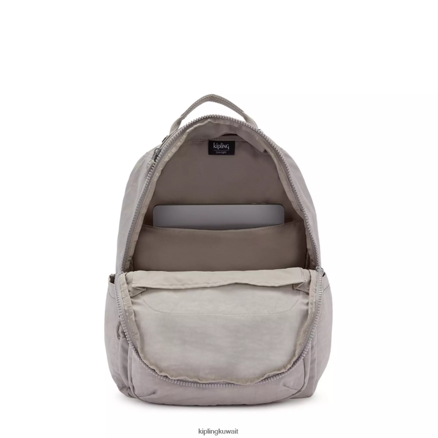 Kipling حقيبة كمبيوتر محمول كبيرة الحجم 15 بوصة من سيول نحيف رمادي جريس ZR2RH471 حقائب ظهر للكمبيوتر المحمول