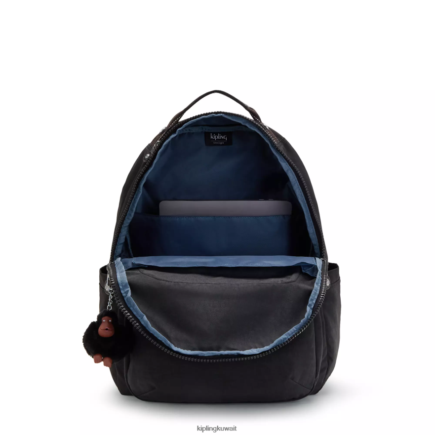 Kipling حقيبة كمبيوتر محمول كبيرة الحجم 15 بوصة من سيول نحيف نغمي أسود حقيقي ZR2RH476 حقائب ظهر للكمبيوتر المحمول