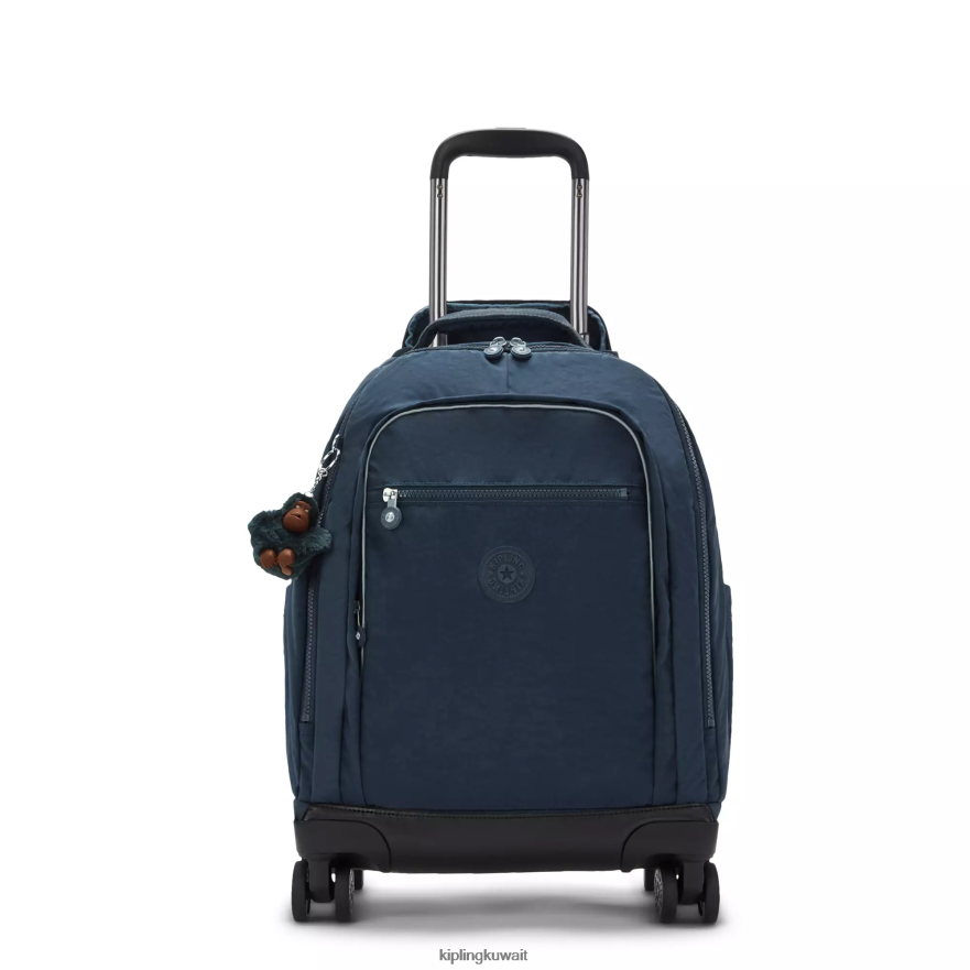 Kipling حقيبة ظهر جديدة للكمبيوتر المحمول زيا 15 بوصة نحيف نغمة زرقاء حقيقية ZR2RH480 حقائب ظهر متدحرجة