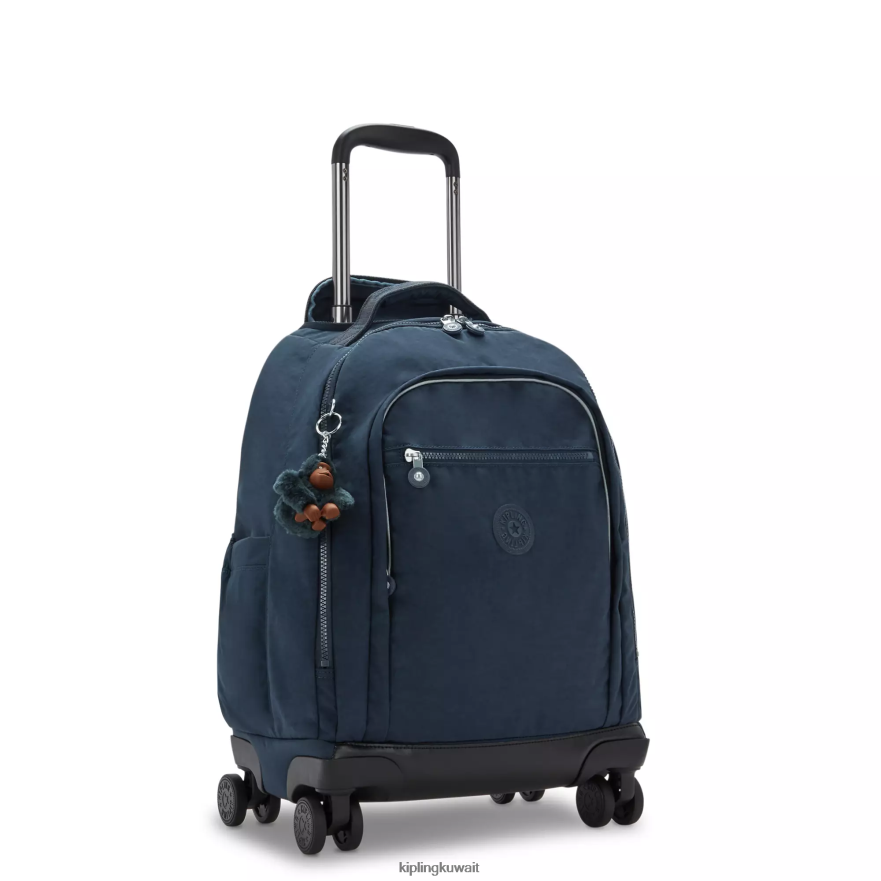 Kipling حقيبة ظهر جديدة للكمبيوتر المحمول زيا 15 بوصة نحيف نغمة زرقاء حقيقية ZR2RH480 حقائب ظهر متدحرجة