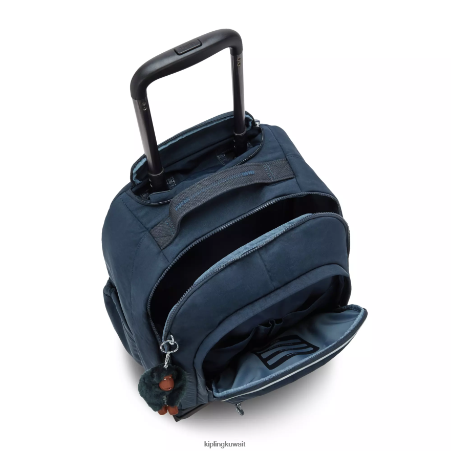 Kipling حقيبة ظهر جديدة للكمبيوتر المحمول زيا 15 بوصة نحيف نغمة زرقاء حقيقية ZR2RH480 حقائب ظهر متدحرجة