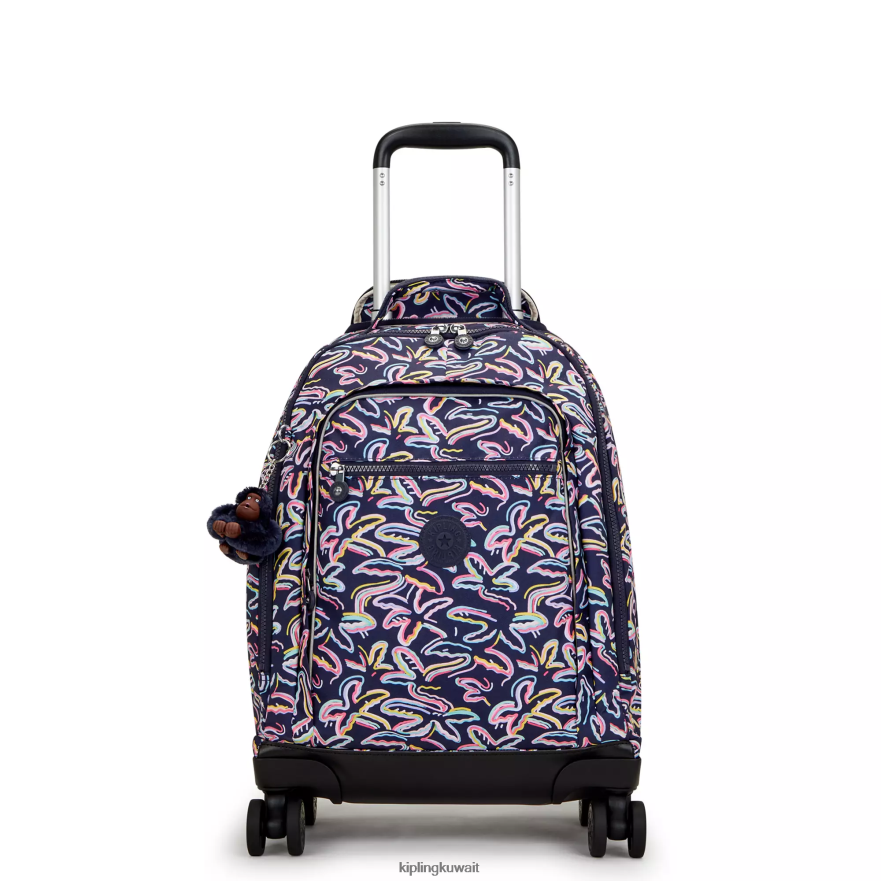 Kipling جديد زيا 15 "حقيبة ظهر متجددة للكمبيوتر المحمول نحيف طباعة العيد النخيل ZR2RH490 حقائب ظهر متدحرجة