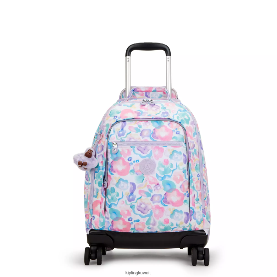 Kipling جديد زيا 15 "حقيبة ظهر متجددة للكمبيوتر المحمول نحيف زهور أكوا ZR2RH491 حقائب ظهر متدحرجة