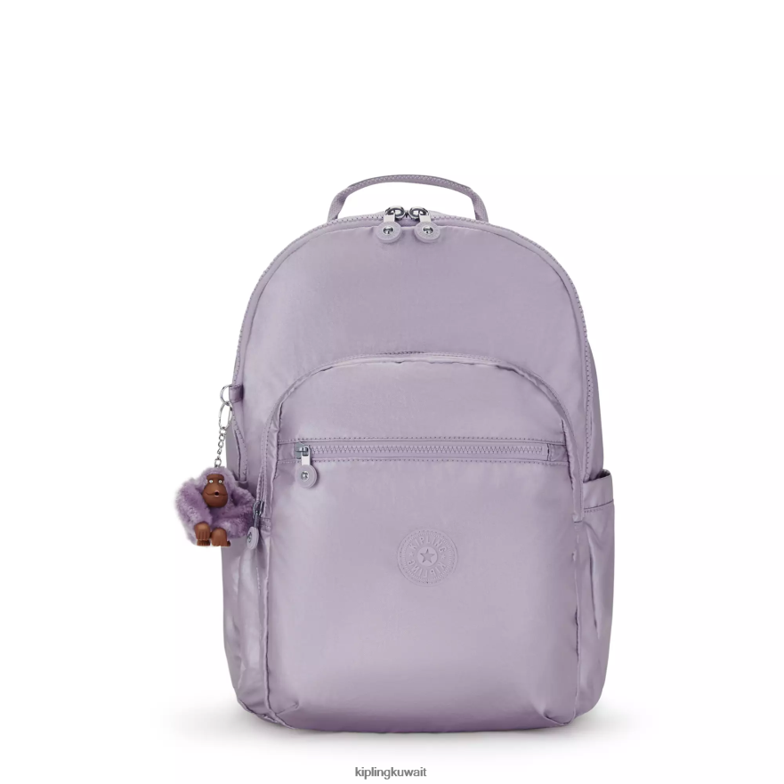 Kipling حقيبة ظهر للكمبيوتر المحمول سيول كبيرة ميتاليك 15 بوصة نحيف اوركيد ميتاليك ZR2RH502 حقائب ظهر للكمبيوتر المحمول