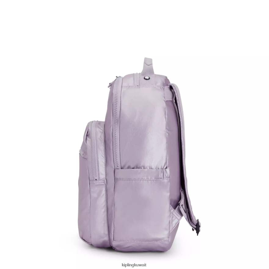 Kipling حقيبة ظهر للكمبيوتر المحمول سيول كبيرة ميتاليك 15 بوصة نحيف اوركيد ميتاليك ZR2RH502 حقائب ظهر للكمبيوتر المحمول