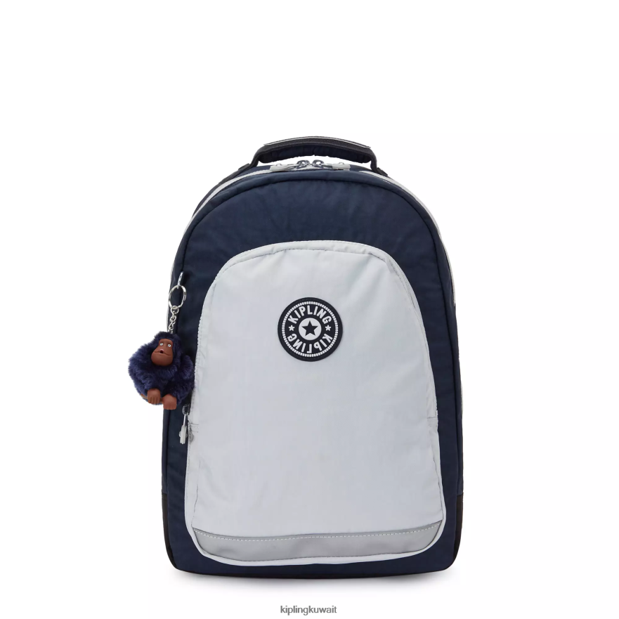 Kipling غرفة الصف 17 "حقيبة كمبيوتر محمول نحيف أزرق رمادي حقيقي ZR2RH435 حقائب ظهر للكمبيوتر المحمول