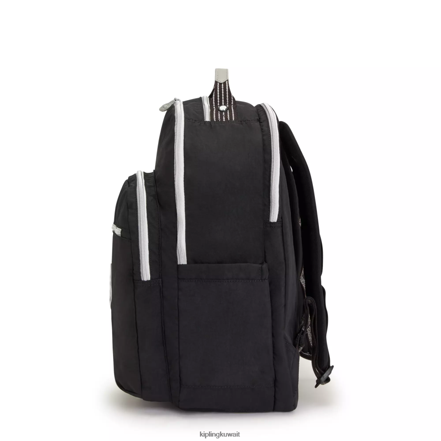 Kipling حقيبة كمبيوتر محمول كبيرة جدًا مقاس 17 بوصة من سيول نحيف متعة حقيقية سوداء ZR2RH438 حقائب ظهر للكمبيوتر المحمول