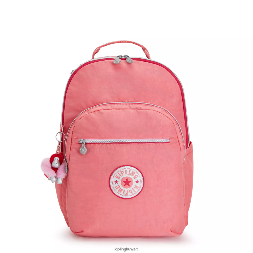 Kipling حقيبة كمبيوتر محمول كبيرة جدًا مقاس 17 بوصة من سيول نحيف المرح الوردي المرح ZR2RH439 حقائب ظهر للكمبيوتر المحمول