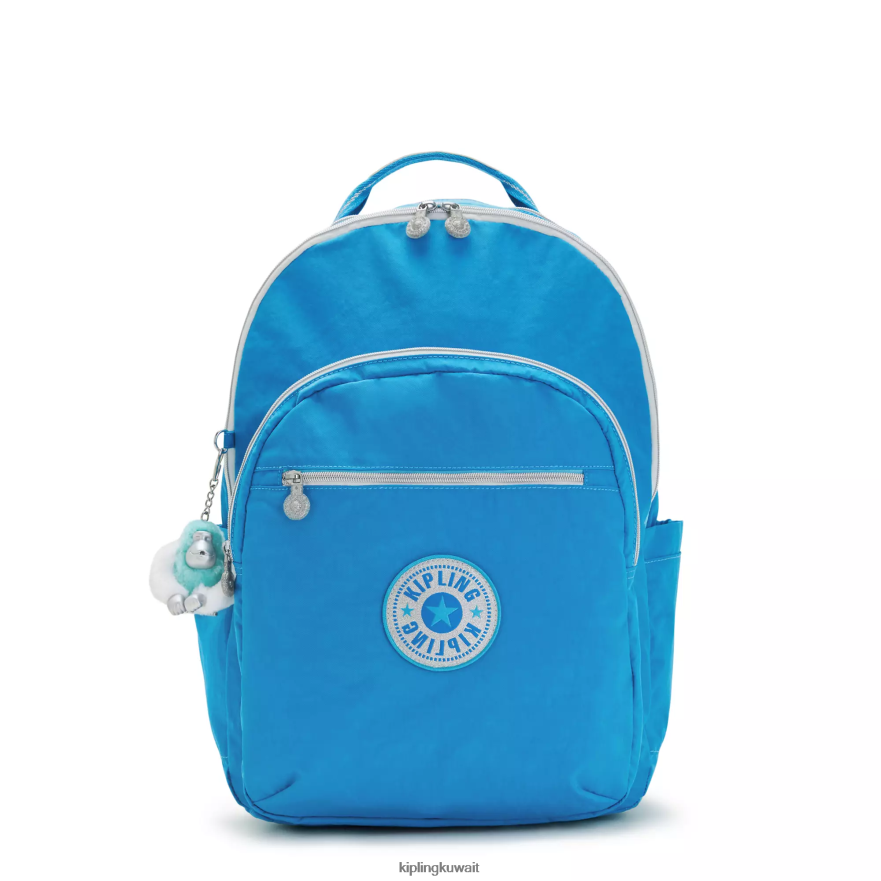 Kipling حقيبة كمبيوتر محمول كبيرة جدًا مقاس 17 بوصة من سيول نحيف متعة زرقاء حريصة ZR2RH440 حقائب ظهر للكمبيوتر المحمول