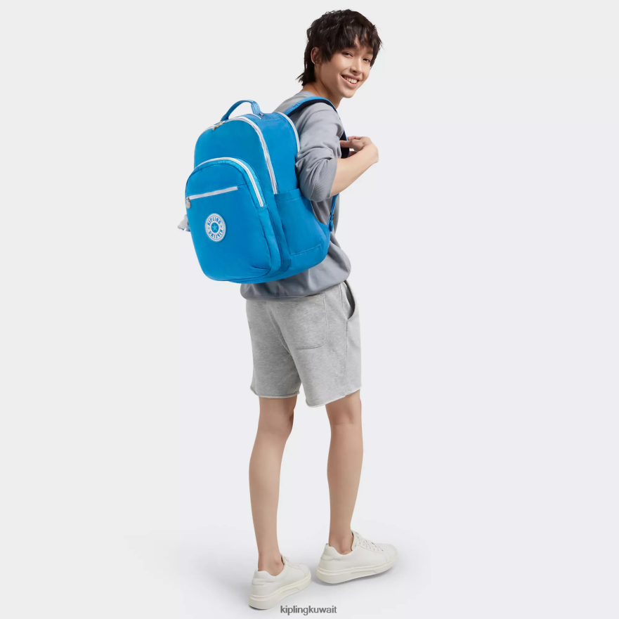 Kipling حقيبة كمبيوتر محمول كبيرة جدًا مقاس 17 بوصة من سيول نحيف متعة زرقاء حريصة ZR2RH440 حقائب ظهر للكمبيوتر المحمول