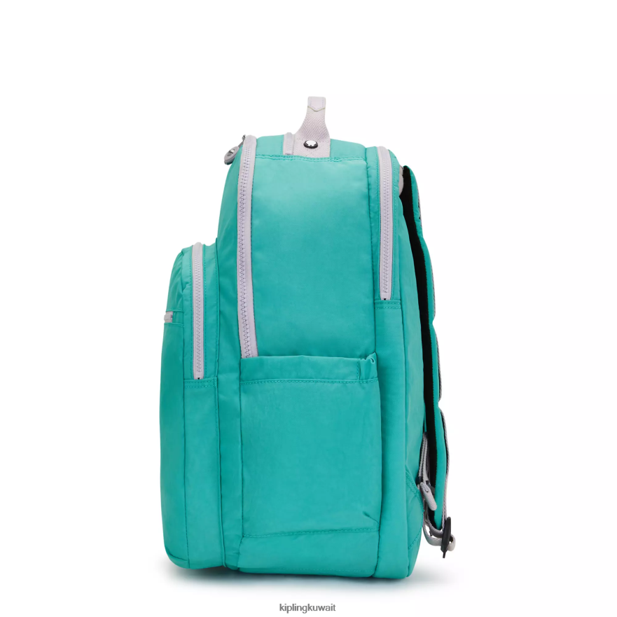 Kipling حقيبة كمبيوتر محمول كبيرة جدًا مقاس 17 بوصة من سيول نحيف سيرفر جرين ZR2RH449 حقائب ظهر للكمبيوتر المحمول