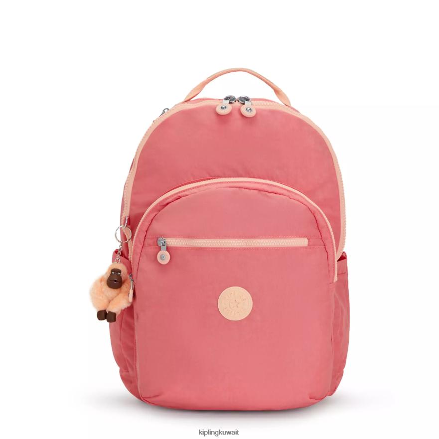Kipling حقيبة كمبيوتر محمول كبيرة جدًا مقاس 17 بوصة من سيول نحيف الفرح الوردي ZR2RH452 حقائب ظهر للكمبيوتر المحمول
