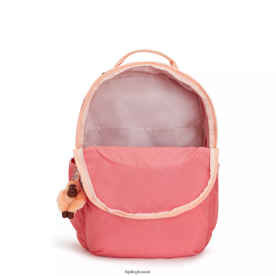 Kipling حقيبة كمبيوتر محمول كبيرة جدًا مقاس 17 بوصة من سيول نحيف الفرح الوردي ZR2RH452 حقائب ظهر للكمبيوتر المحمول