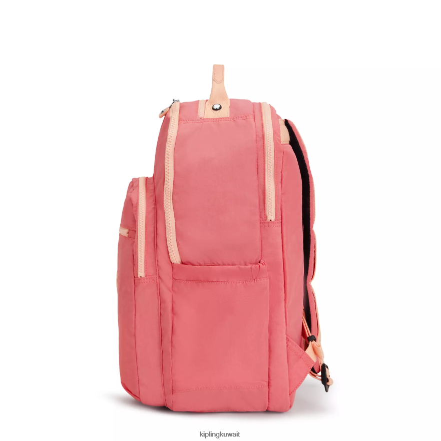 Kipling حقيبة كمبيوتر محمول كبيرة جدًا مقاس 17 بوصة من سيول نحيف الفرح الوردي ZR2RH452 حقائب ظهر للكمبيوتر المحمول